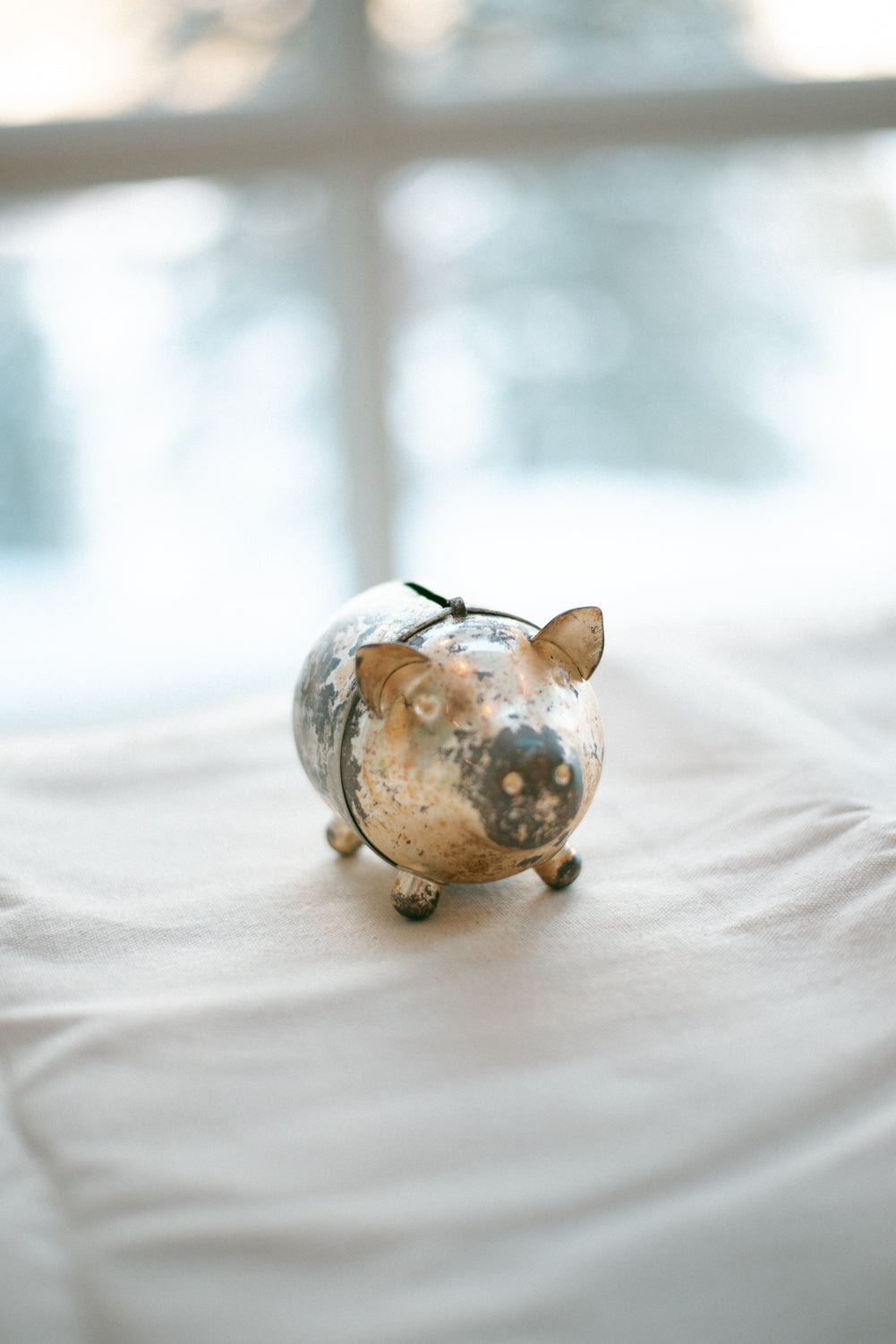 Vintage Patina Piggy Bank