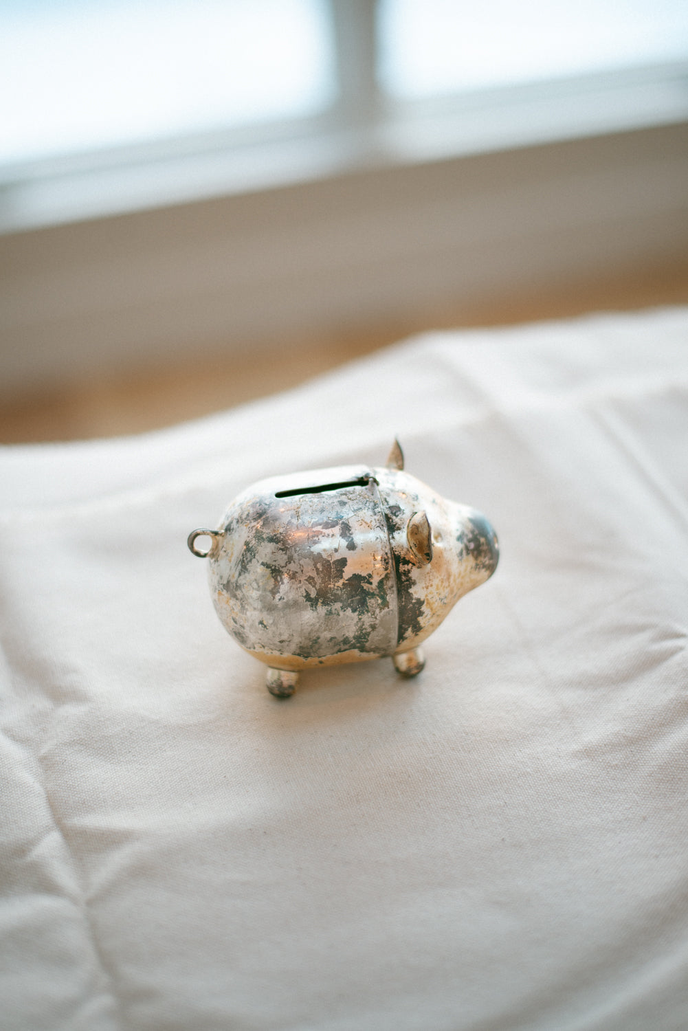 Vintage Patina Piggy Bank