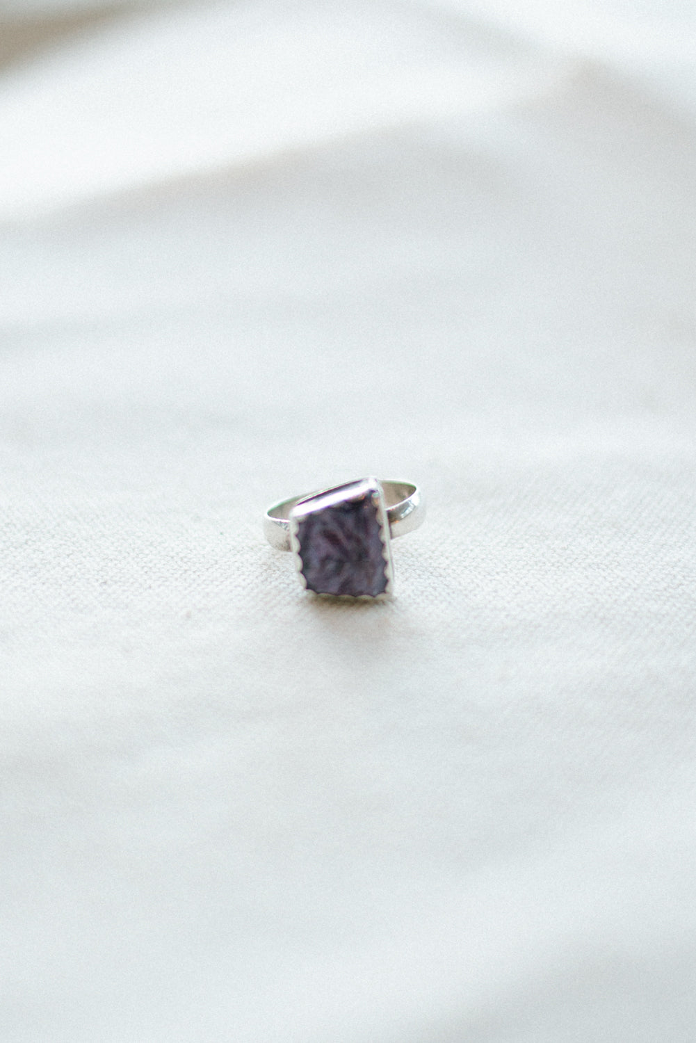 Vintage Silver and Charoite Ring