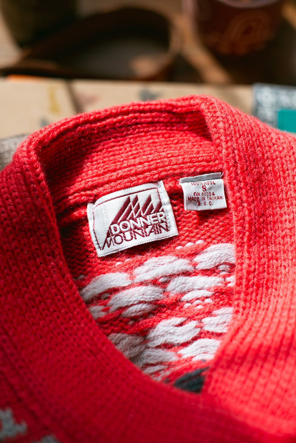 Vintage Red Ski Sweater