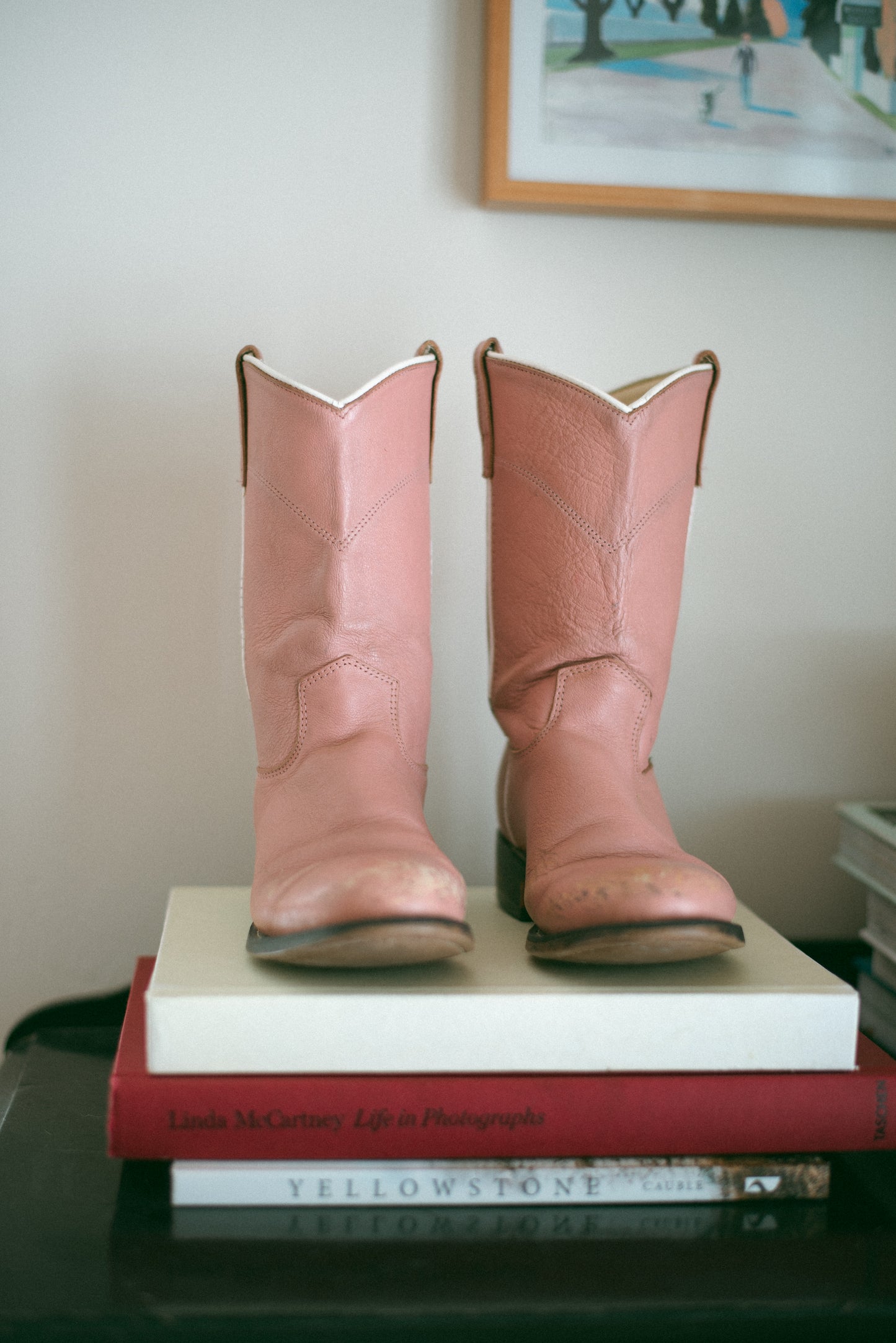 Vintage Pink Cowboy Boots